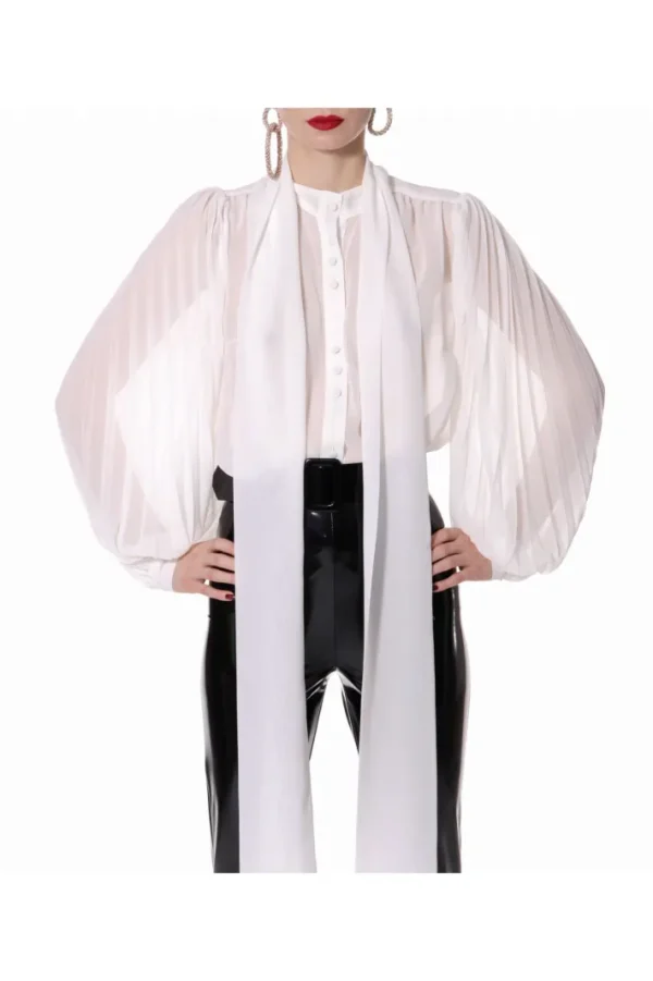 AGGI Bluzka Linda Muslin White^ Bluzki & Topy & Gorsety