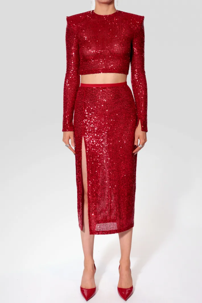 bluzka_zoey_red_sparkle_0.webp AGGI Bluzka Zoey Red Sparkle^ Bluzki & Topy & Gorsety | Love, Love