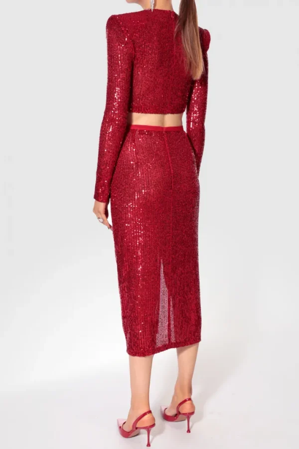 AGGI Bluzka Zoey Red Sparkle^ Bluzki & Topy & Gorsety | Love, Love