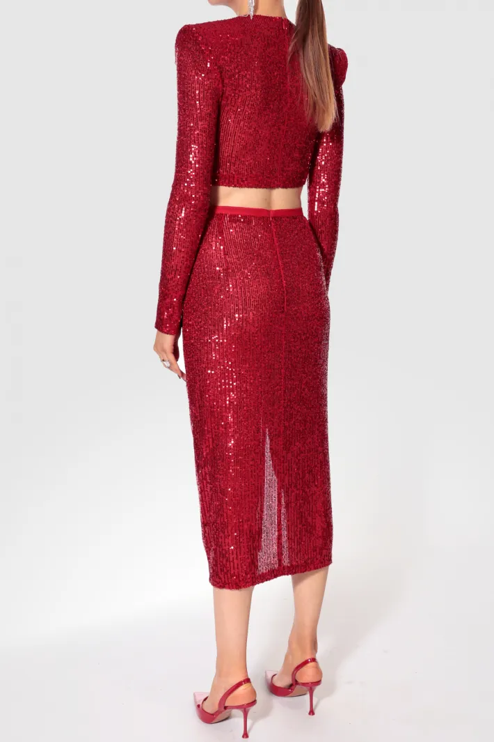 bluzka_zoey_red_sparkle_4.webp AGGI Bluzka Zoey Red Sparkle^ Bluzki & Topy & Gorsety | Love, Love