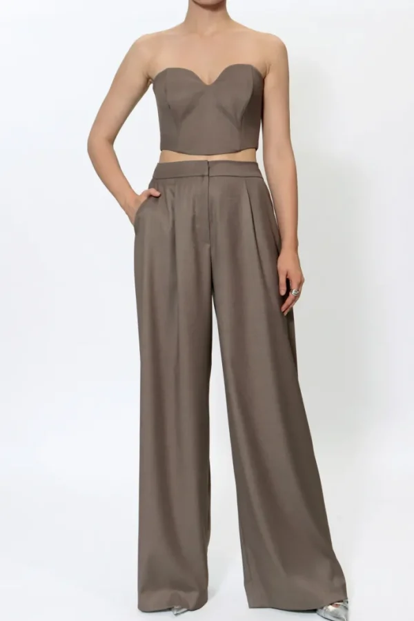 AGGI Gorset Lara Brown Melange^ Bluzki & Topy & Gorsety | Garnitury