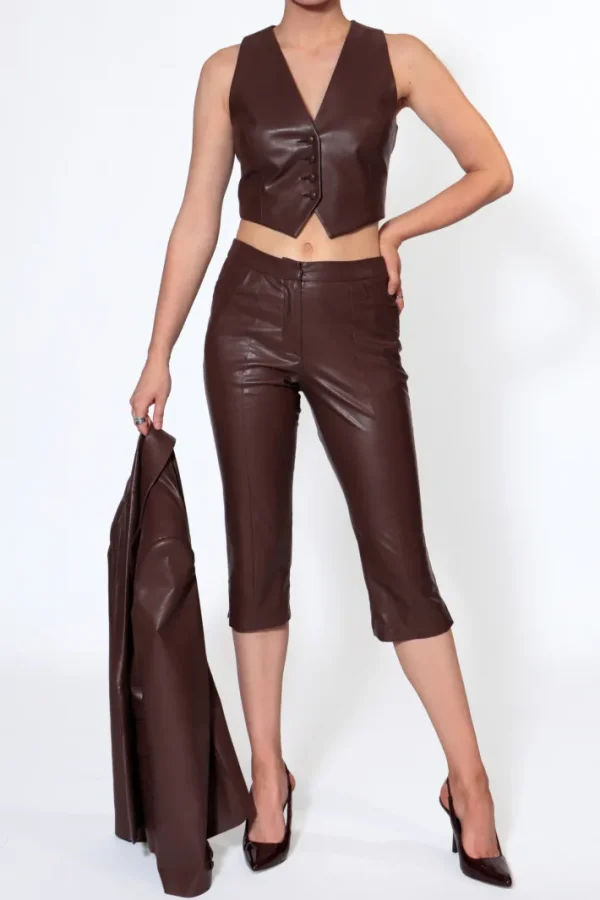 AGGI Kamizelka Sylvia Chocolate Brown^ Garnitury | Kamizelki