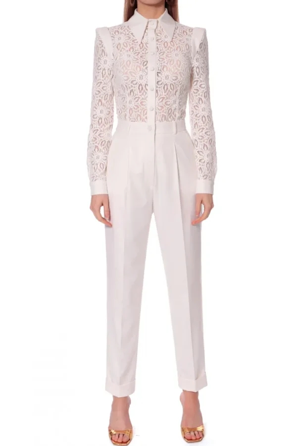 AGGI Kombinezon Aylin Aesthetic White^ Spodnie | Body & Kombinezony