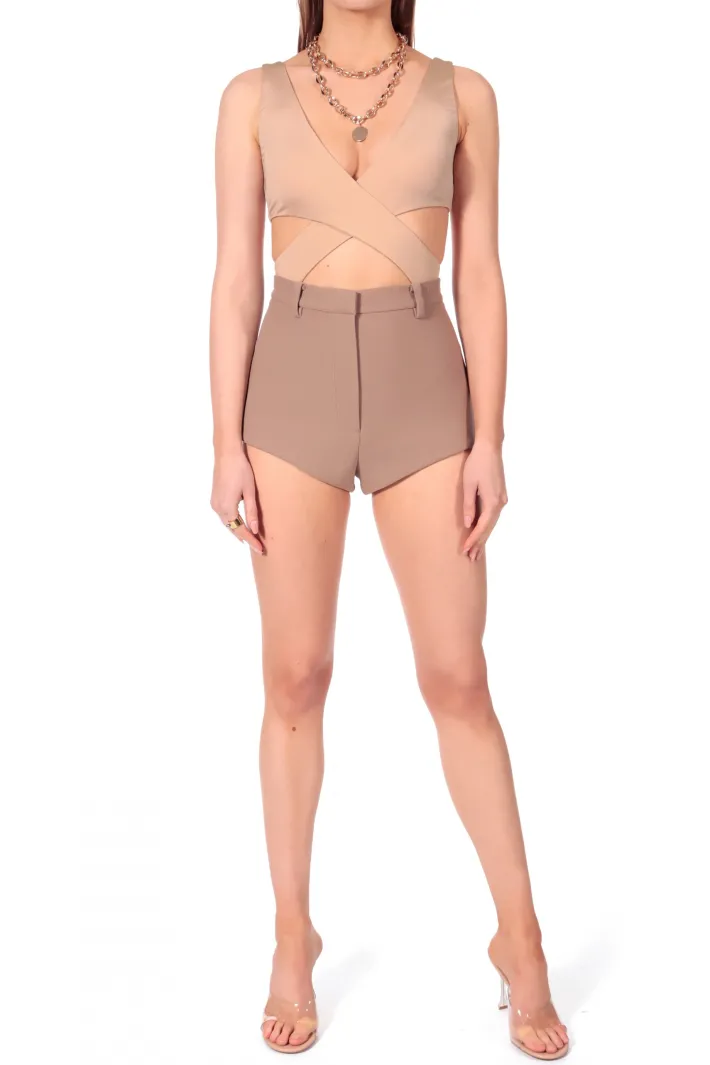mikro_szorty_cori_classic_0.webp AGGI Mikro Szorty Cori Classic Beige^ Spodnie | Garnitury