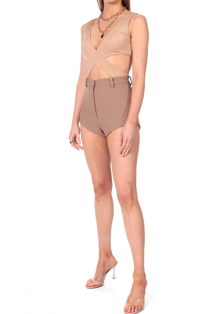mikro_szorty_cori_classic_2.webp AGGI Mikro Szorty Cori Classic Beige^ Spodnie | Garnitury