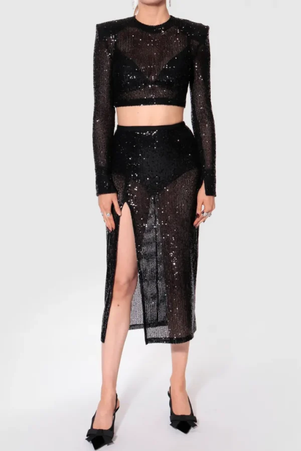 AGGI Spódnica Zuza Black Sparkle^ Spódnice