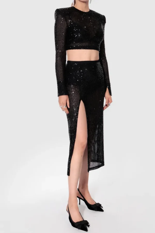 AGGI Spódnica Zuza Black Sparkle^ Spódnice