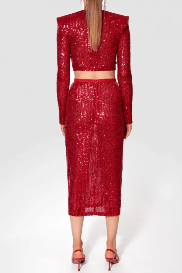 AGGI Spódnica Zuza Red Sparkle^ Spódnice | Love, Love
