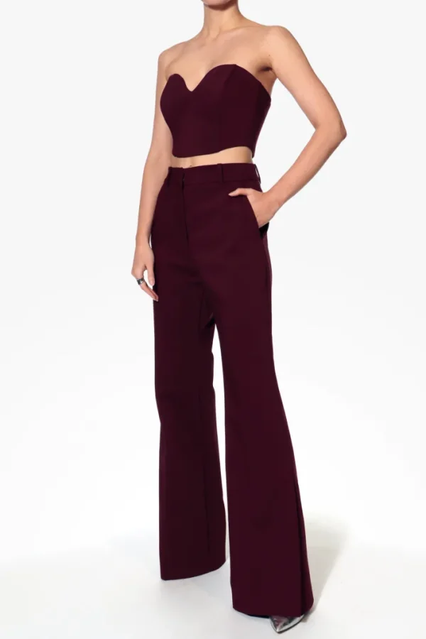 AGGI Spodnie Camilla Burgundy Wine^ Spodnie | Garnitury
