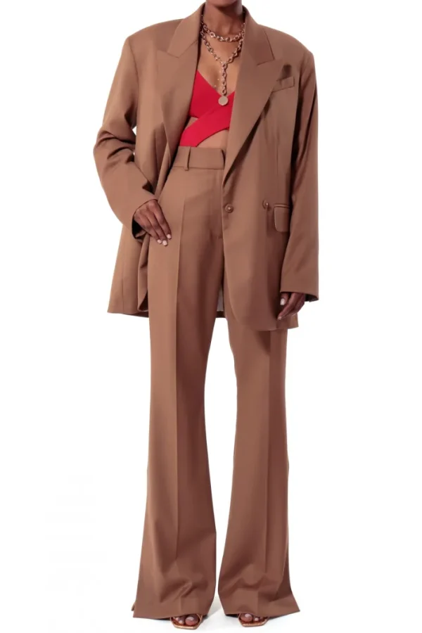 AGGI Spodnie Camilla Camel Brown^ Spodnie | Garnitury