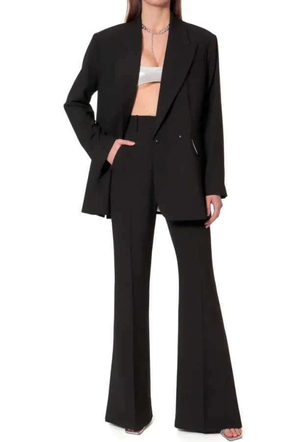 AGGI Spodnie Camilla Neutral Black^ Garnitury | Spodnie