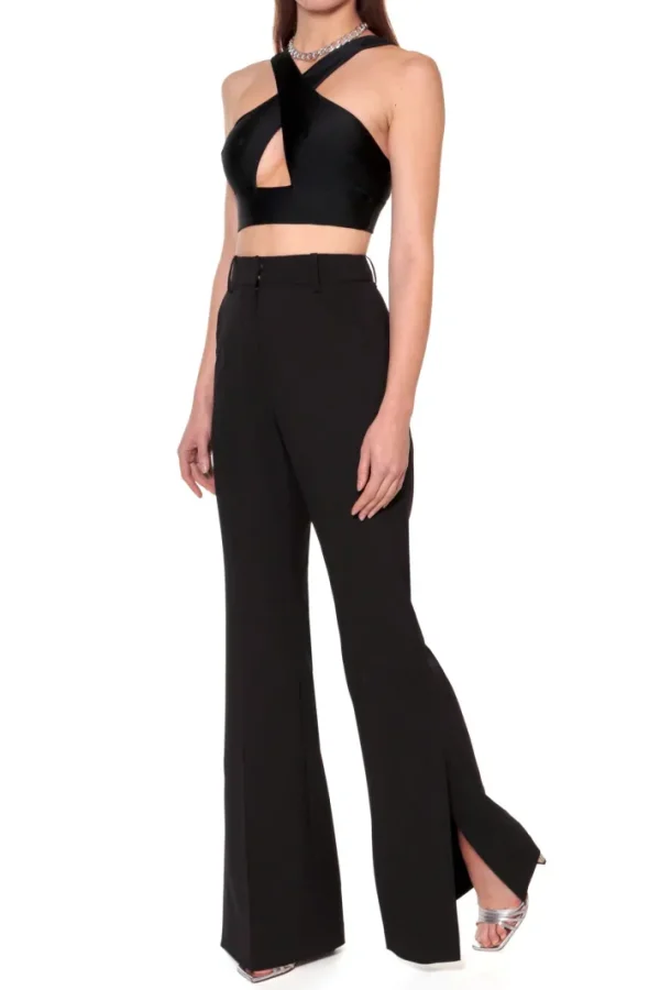 AGGI Spodnie Camilla Neutral Black^ Garnitury | Spodnie