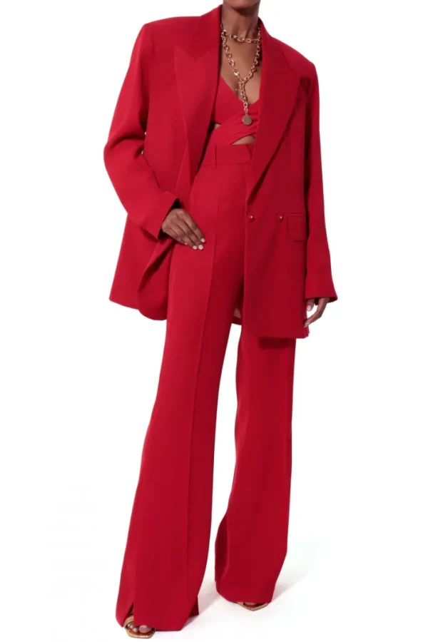 AGGI Spodnie Camilla Ribbon Red^ Spodnie | Garnitury