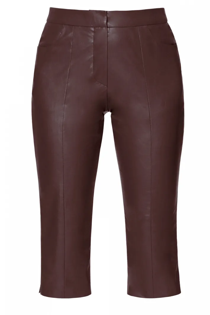 spodnie_capri_dakota_choc_1.webp AGGI Spodnie Capri Dakota Chocolate Brown^ Spodnie | Garnitury