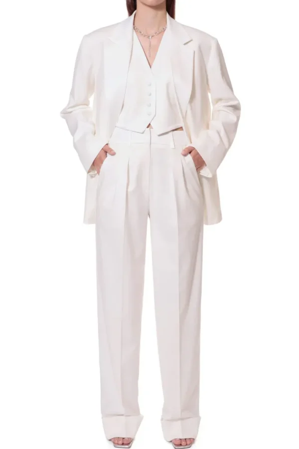 AGGI Spodnie Frankie Aesthetic White^ Spodnie | Garnitury