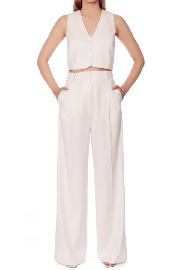 AGGI Spodnie Gwen Aesthetic White^ Spodnie | Garnitury