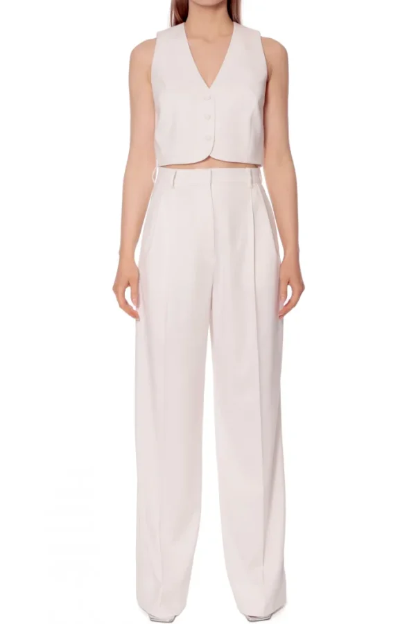 AGGI Spodnie Gwen Aesthetic White^ Spodnie | Garnitury