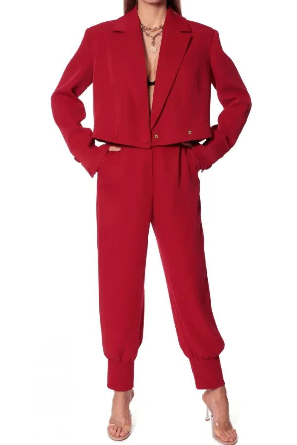 AGGI Spodnie Jamie Ribbon Red^ Spodnie | Garnitury