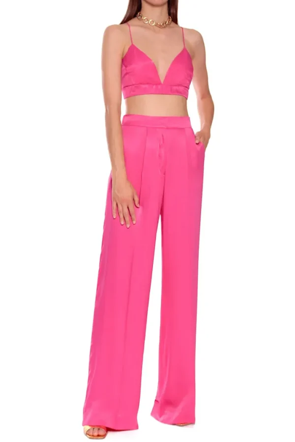 AGGI Spodnie Jessie Satin Barbie Pink^ Spodnie | Garnitury