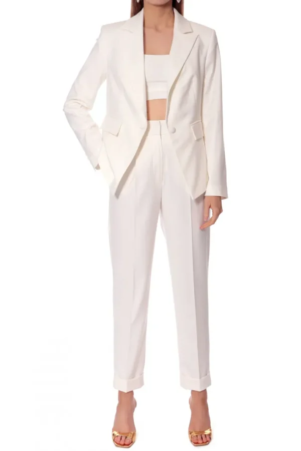 AGGI Spodnie Kelly Aesthetic White^ Spodnie | Garnitury