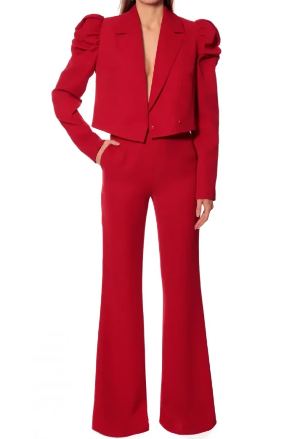 AGGI Spodnie Leontine Ribbon Red^ Spodnie | Garnitury