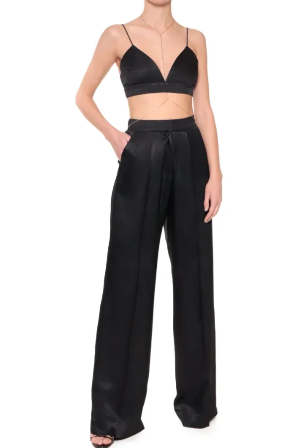 AGGI Stanik Asha Satin Glossy Black^ Bluzki & Topy & Gorsety | Garnitury