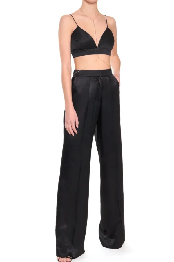 AGGI Stanik Asha Satin Glossy Black^ Bluzki & Topy & Gorsety | Garnitury