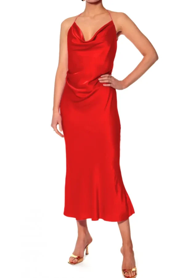 AGGI Sukienka Aurelia Satin Red^ Sukienki | Love, Love