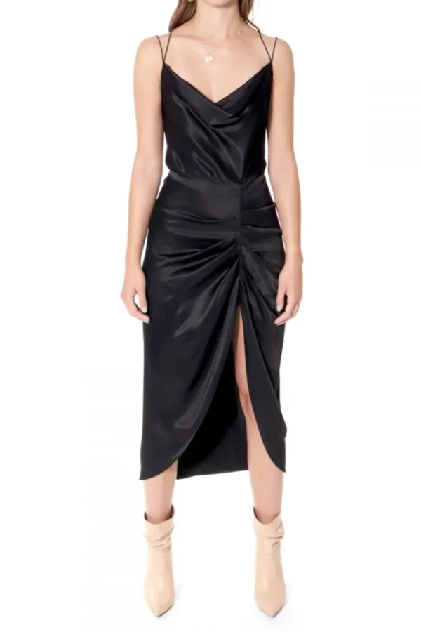 AGGI Sukienka Ava Glossy Black^ Sukienki