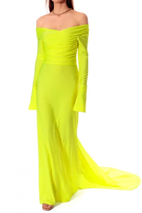 AGGI Sukienka Cameron Laser Yellow^ Sukienki