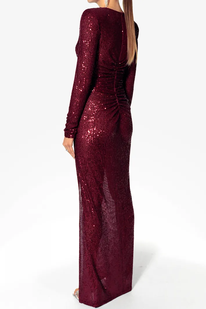 sukienka_scarlet_burgundy_2.webp AGGI Sukienka Scarlet Burgundy Sparkle^ Sukienki | Love, Love