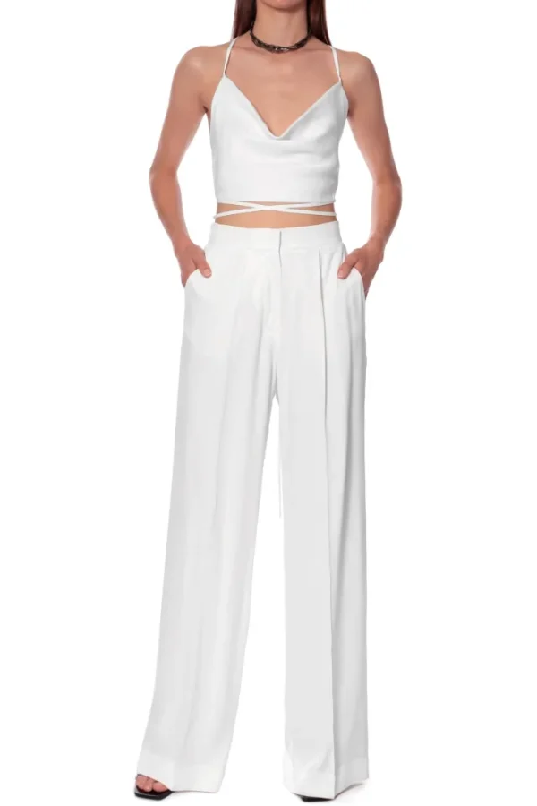 AGGI Top Lucia Satin Bright White^ Bluzki & Topy & Gorsety